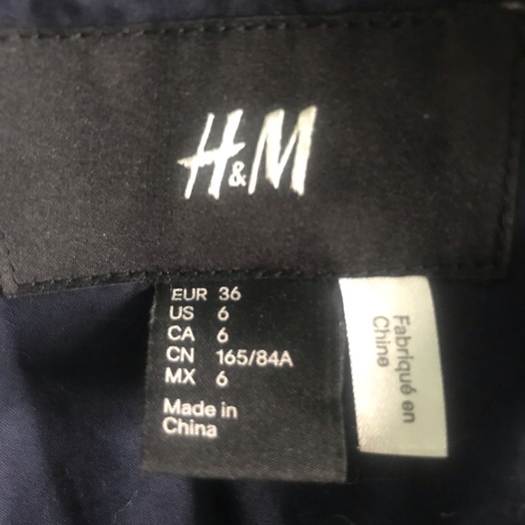 Navy Quilted Jacket with Scandinavian details - Picture 3 of 3